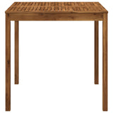 Garden Bar Table Natural 110 x 108.5 x 105 cm Solid Acacia Wood - Side View