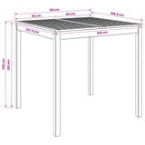 Garden Bar Table Natural 110 x 108.5 x 105 cm Solid Acacia Wood - Close-Up Angle