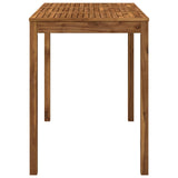 Garden Bar Table Natural 141 x 80.5 x 105 cm Solid Acacia Wood - Top-Down View