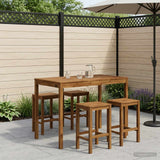 Garden Bar Table Natural 147 x 88.5 x 105 cm Solid Acacia Wood