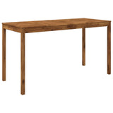 Garden Bar Table Natural 196 x 80.5 x 105 cm Solid Acacia Wood - Front View