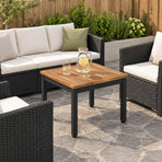 Coffee Table NAARDEN Natural and Black 40 x 40.5 x 36 cm