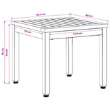 Coffee Table Natural and Black 40 x 40.5 x 36 cm