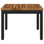 Coffee Table NAARDEN Natural and Black 49 x 48.5 x 36 cm