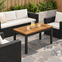Coffee Table NAARDEN Natural and Black 60.5 x 30 x 36 cm