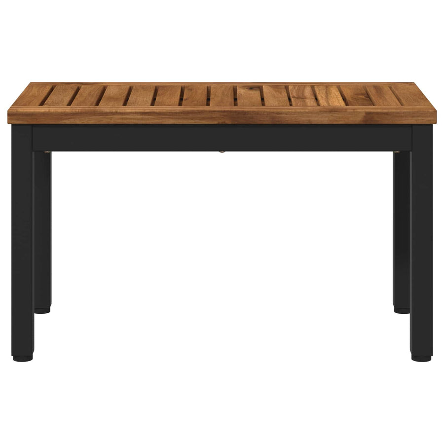 Coffee Table NAARDEN Natural and Black 60.5 x 30 x 36 cm