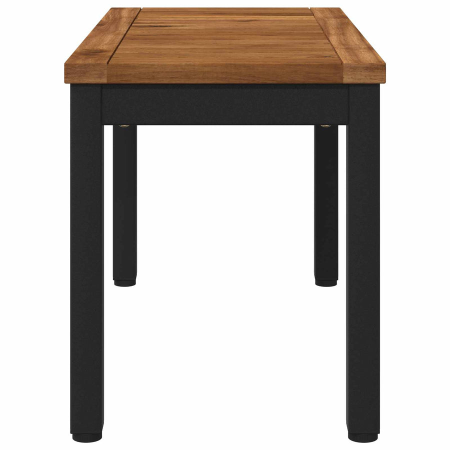 Coffee Table NAARDEN Natural and Black 60.5 x 30 x 36 cm