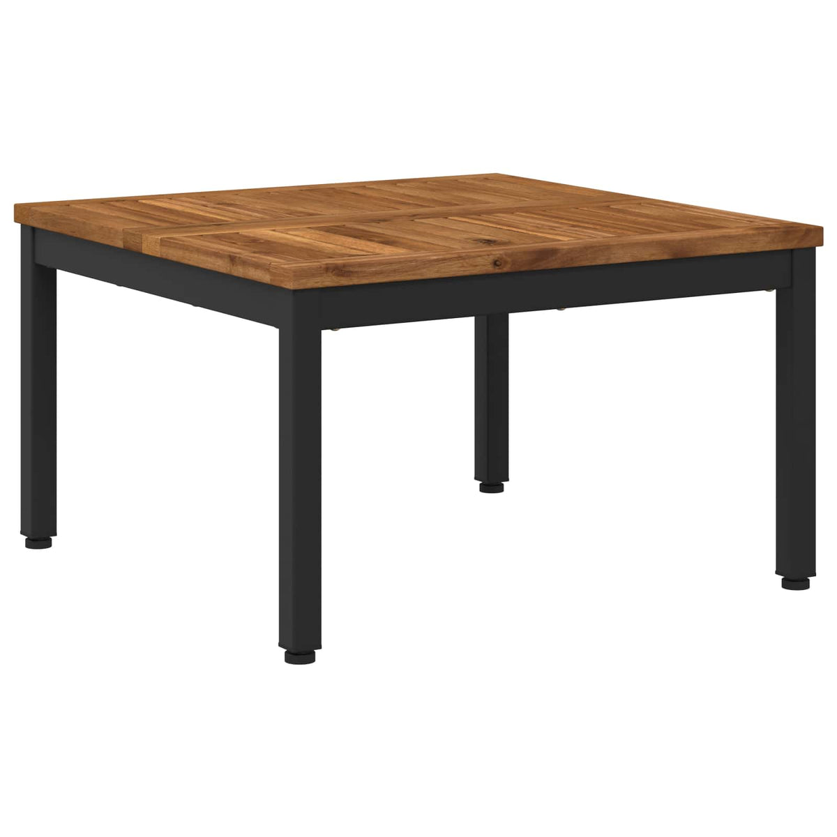 Coffee Table Natural and Black 60 x 60.5 x 36 cm