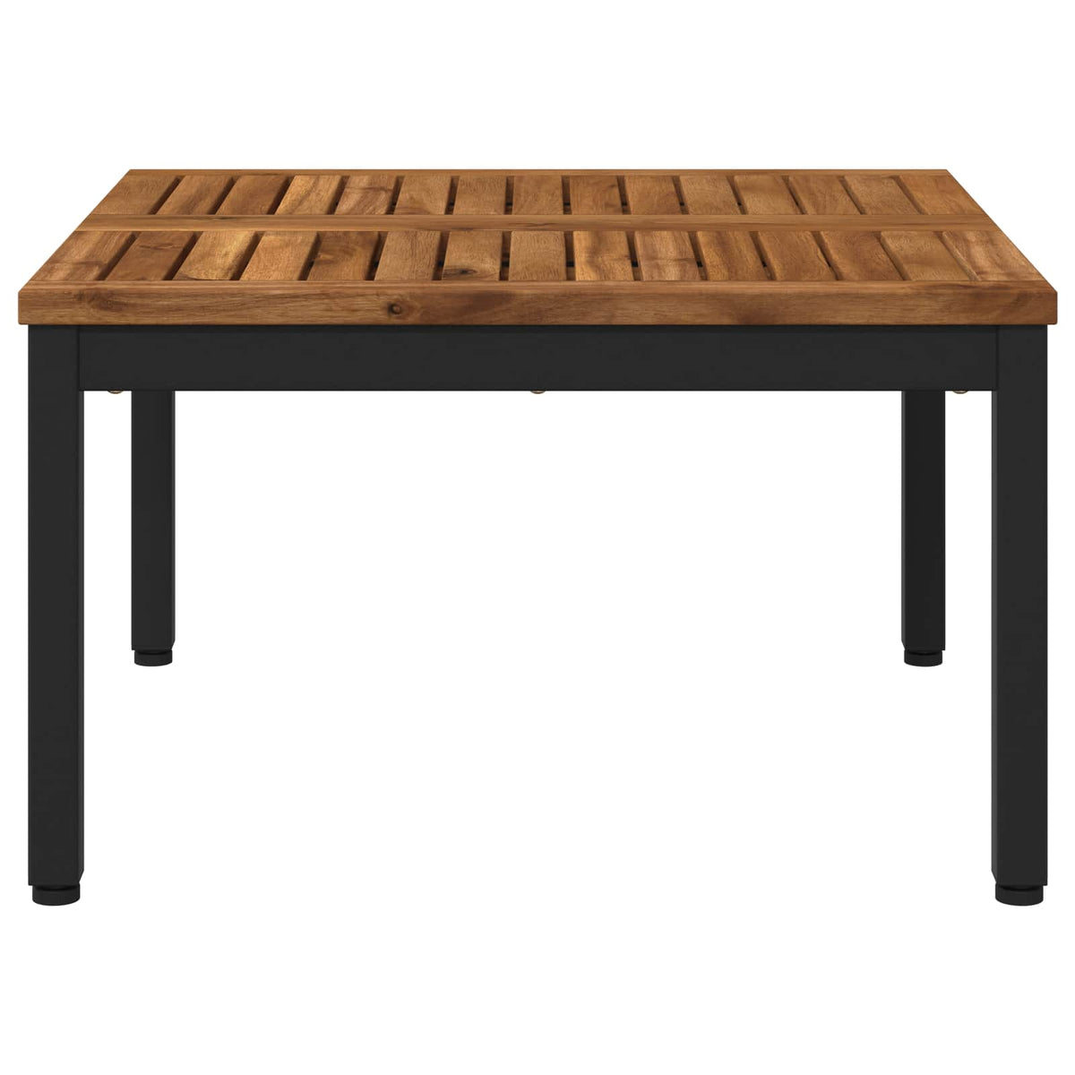Coffee Table Natural and Black 60 x 60.5 x 36 cm