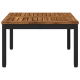 Coffee Table Natural and Black 60 x 60.5 x 36 cm