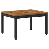 Coffee Table Natural and Black 50 x 60.5 x 36 cm - Front View