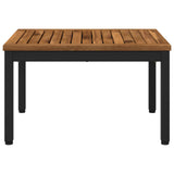 Coffee Table Natural and Black 50 x 60.5 x 36 cm - Top-Down View