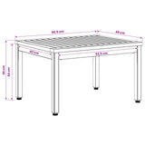 Coffee Table Natural and Black 50 x 60.5 x 36 cm - Extra Image