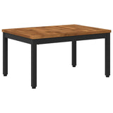 Coffee Table Natural and Black 50 x 68.5 x 36 cm - Front View