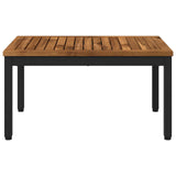 Coffee Table Natural and Black 50 x 68.5 x 36 cm