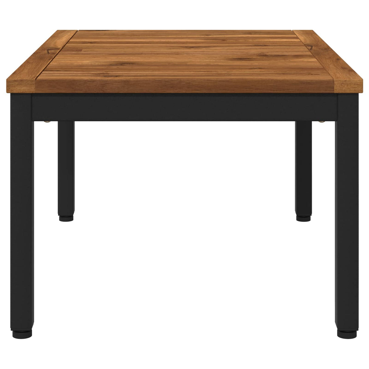 Coffee Table Natural and Black 50 x 68.5 x 36 cm