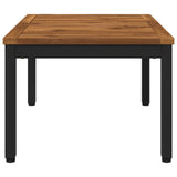 Coffee Table Natural and Black 50 x 68.5 x 36 cm