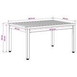 Coffee Table Natural and Black 50 x 68.5 x 36 cm - Extra Image