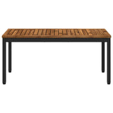 Coffee Table Natural and Black 50 x 100.5 x 45 cm - Front View