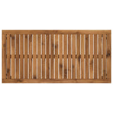 Coffee Table Natural and Black 50 x 100.5 x 45 cm - Top-Down View