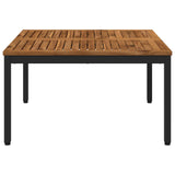 Coffee Table Natural and Black 80 x 80.5 x 45 cm - Front View
