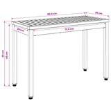 Garden Bench 80.5 x 35 x 45 cm Solid Acacia Wood Rectangular - Low Angle