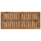 Garden Bench 80.5 x 35 x 45 cm Solid Acacia Wood Rectangular