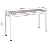 Garden Bench 108.5 x 35 x 45 cm Solid Acacia Wood Rectangular - Low Angle