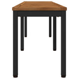 Garden Bench 161 x 35 x 45 cm Solid Acacia Wood Rectangular - Side View