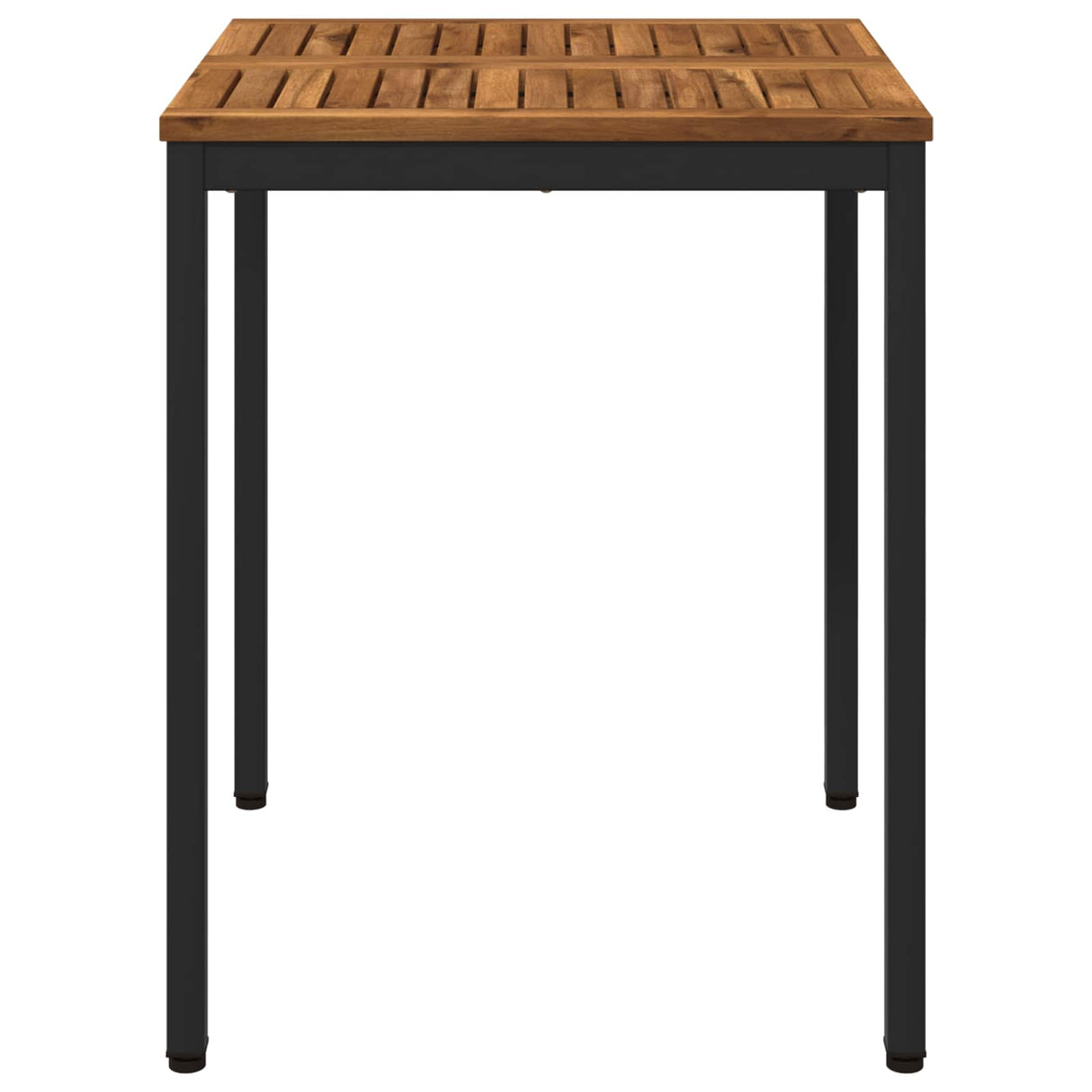 Garden Dinner Table Natural and Black 60 x 60.5 x 75 cm