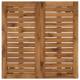 Garden Dinner Table Natural and Black 60 x 60.5 x 75 cm