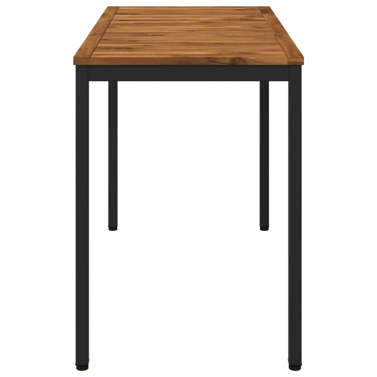 Garden Dinner Table Natural and Black 108.5 x 55 x 75 cm