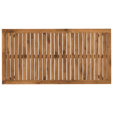 Garden Dinner Table Natural and Black 108.5 x 55 x 75 cm