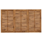 Garden Dinner Table Natural and Black 141 x 80.5 x 75 cm