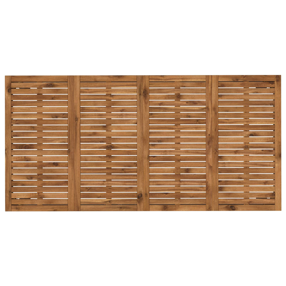 Garden Dinner Table Natural and Black 147 x 88.5 x 75 cm
