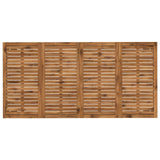 Garden Dinner Table Natural and Black 147 x 88.5 x 75 cm - Top-Down View