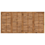 Garden Dinner Table Natural and Black 180 x 88.5 x 75 cm - Top-Down View