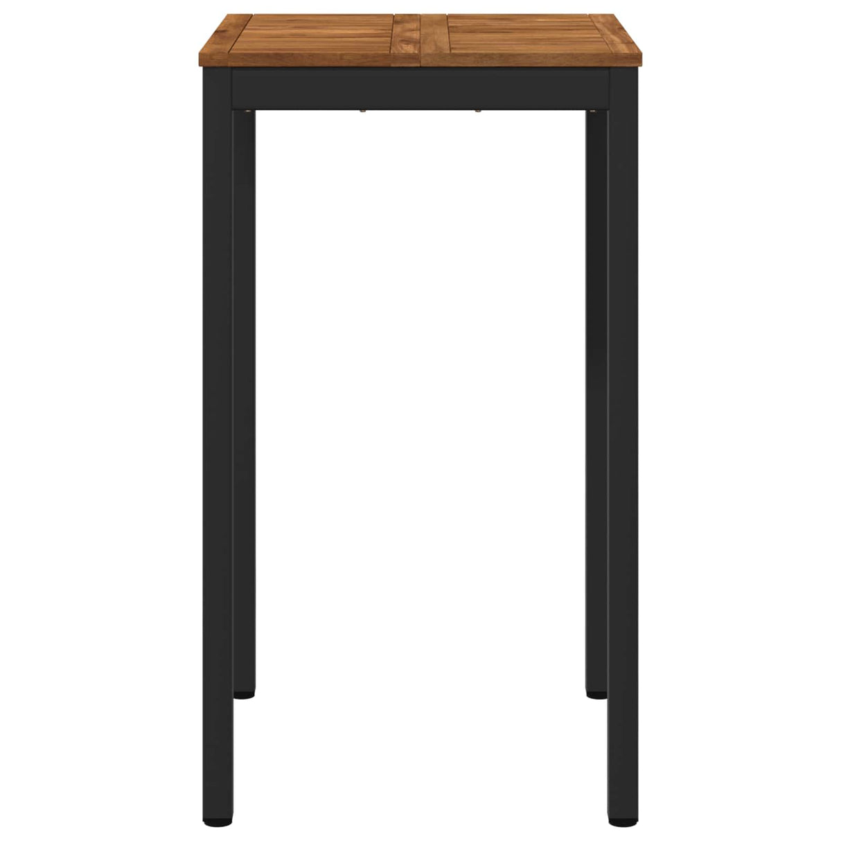 Garden Bar Table Natural and Black 60 x 60.5 x 105 cm