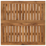 Garden Bar Table Natural and Black 60 x 60.5 x 105 cm
