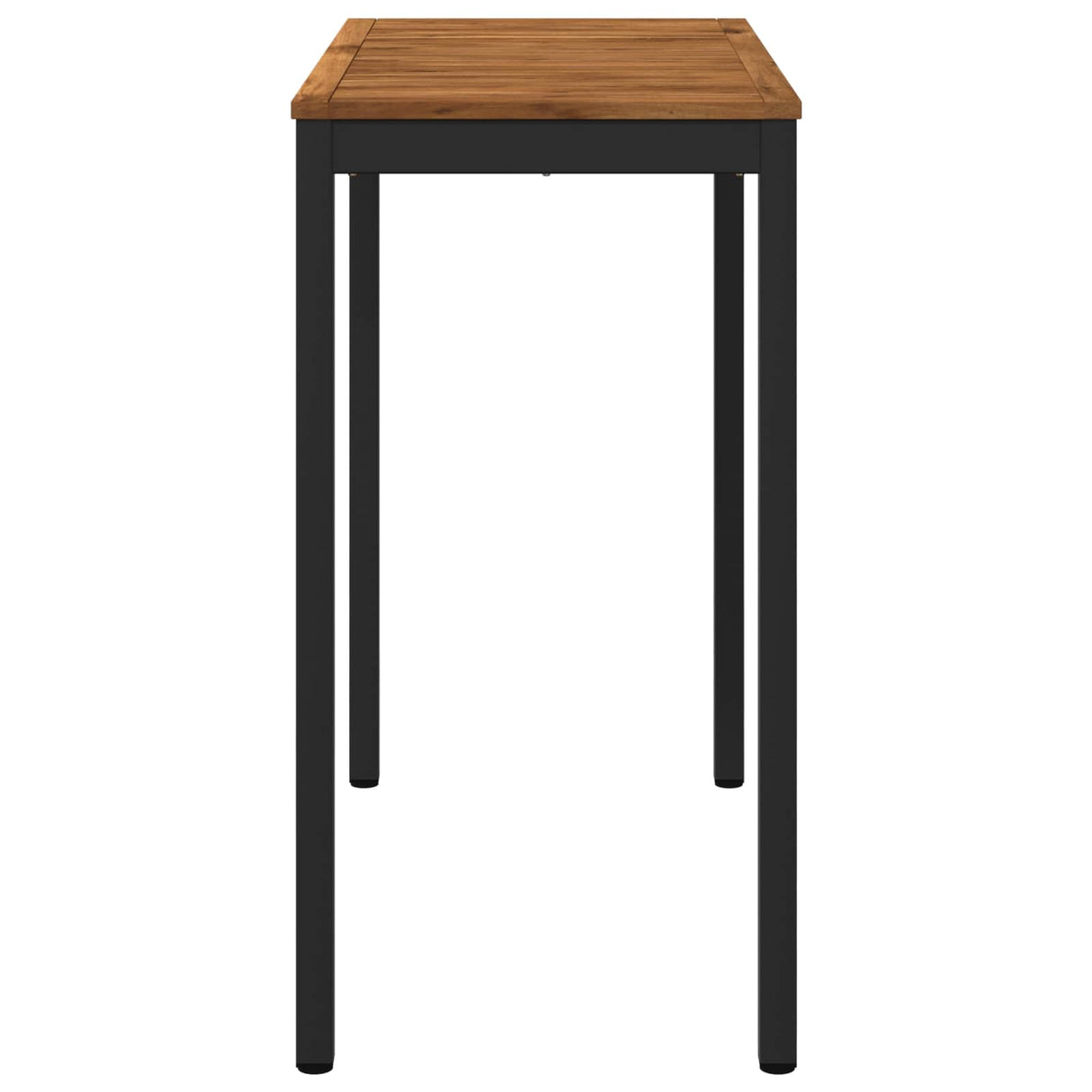 Garden Bar Table Natural and Black 108.5 x 55 x 105 cm