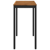 Garden Bar Table Natural and Black 108.5 x 55 x 105 cm