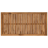 Garden Bar Table Natural and Black 108.5 x 55 x 105 cm