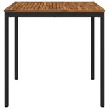 Garden Bar Table Natural and Black 110 x 108.5 x 105 cm