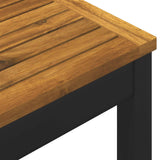 Garden Bar Table Natural and Black 141 x 80.5 x 105 cm