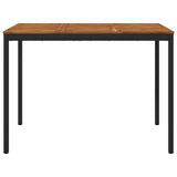 Garden Bar Table Natural and Black 147 x 88.5 x 105 cm
