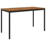 Garden Bar Table Natural and Black 180 x 88.5 x 105 cm - Front View