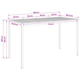Garden Bar Table Natural and Black 180 x 88.5 x 105 cm - Extra Image
