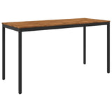 Garden Bar Table Natural and Black 196 x 80.5 x 105 cm