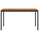 Garden Bar Table Natural and Black 196 x 80.5 x 105 cm