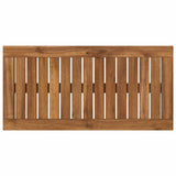 Table Top 60.5 x 30 x 2 cm Rectangular Solid Acacia Wood - Front View